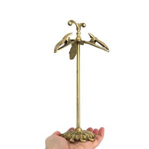 Vintage Brass Hand Note Holder Desk Organize Stand